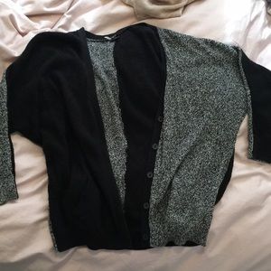 Black and grey chunky cardigan